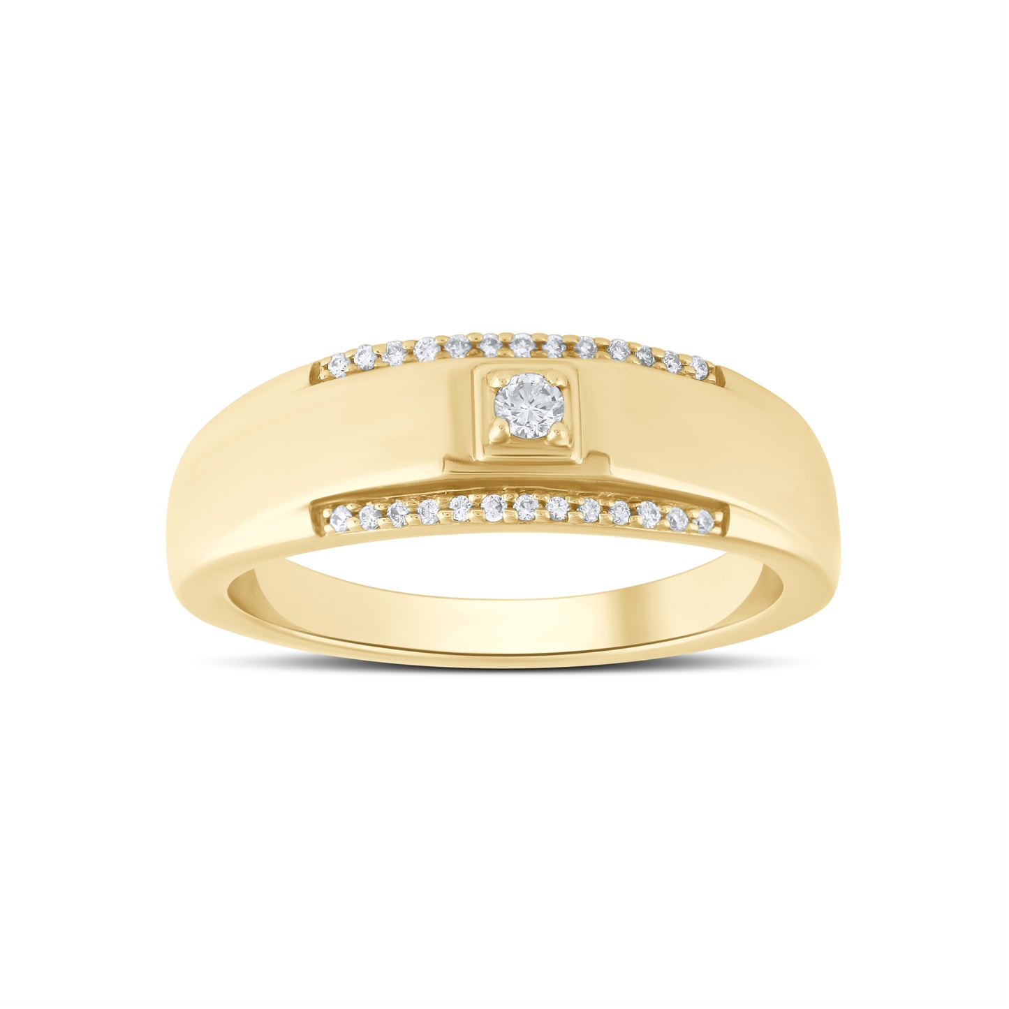 14kt Yellow Gold 0.16 CTW Men’s Diamond Ring