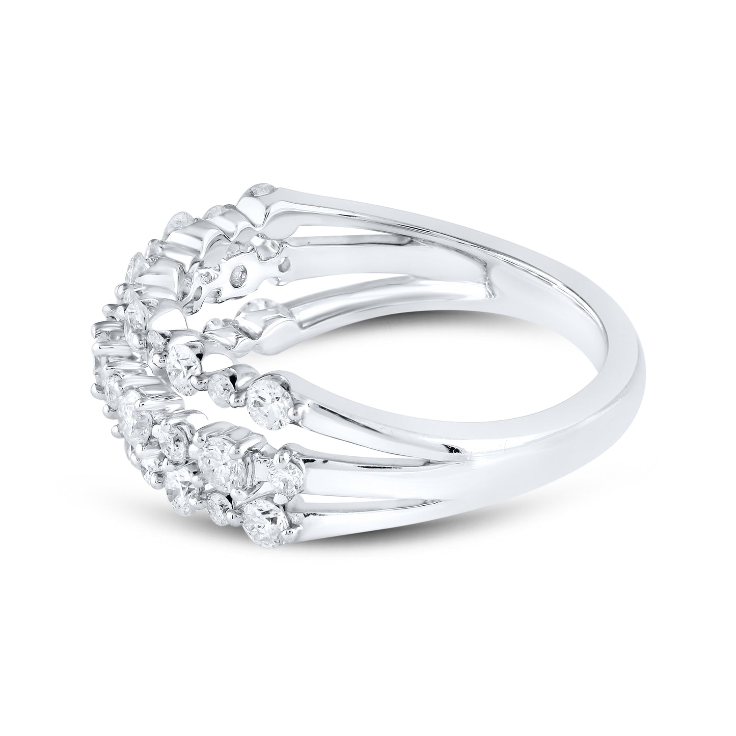 14kt White Gold 1 CTW Natural Diamond Band
