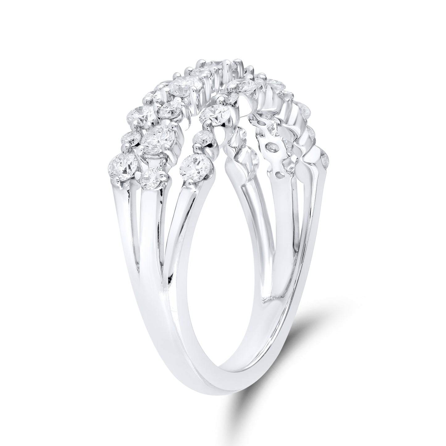 14kt White Gold 1 CTW Natural Diamond Band