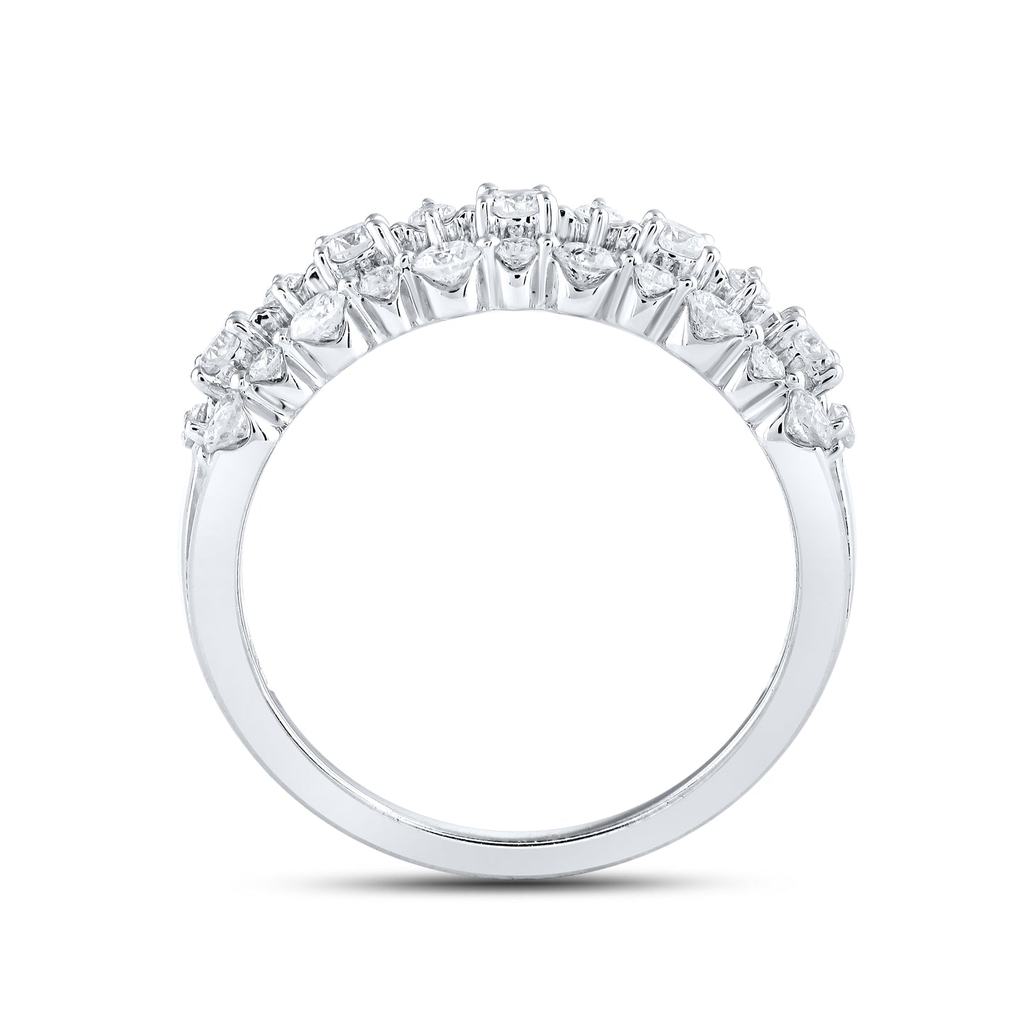 14kt White Gold 1 CTW Natural Diamond Band