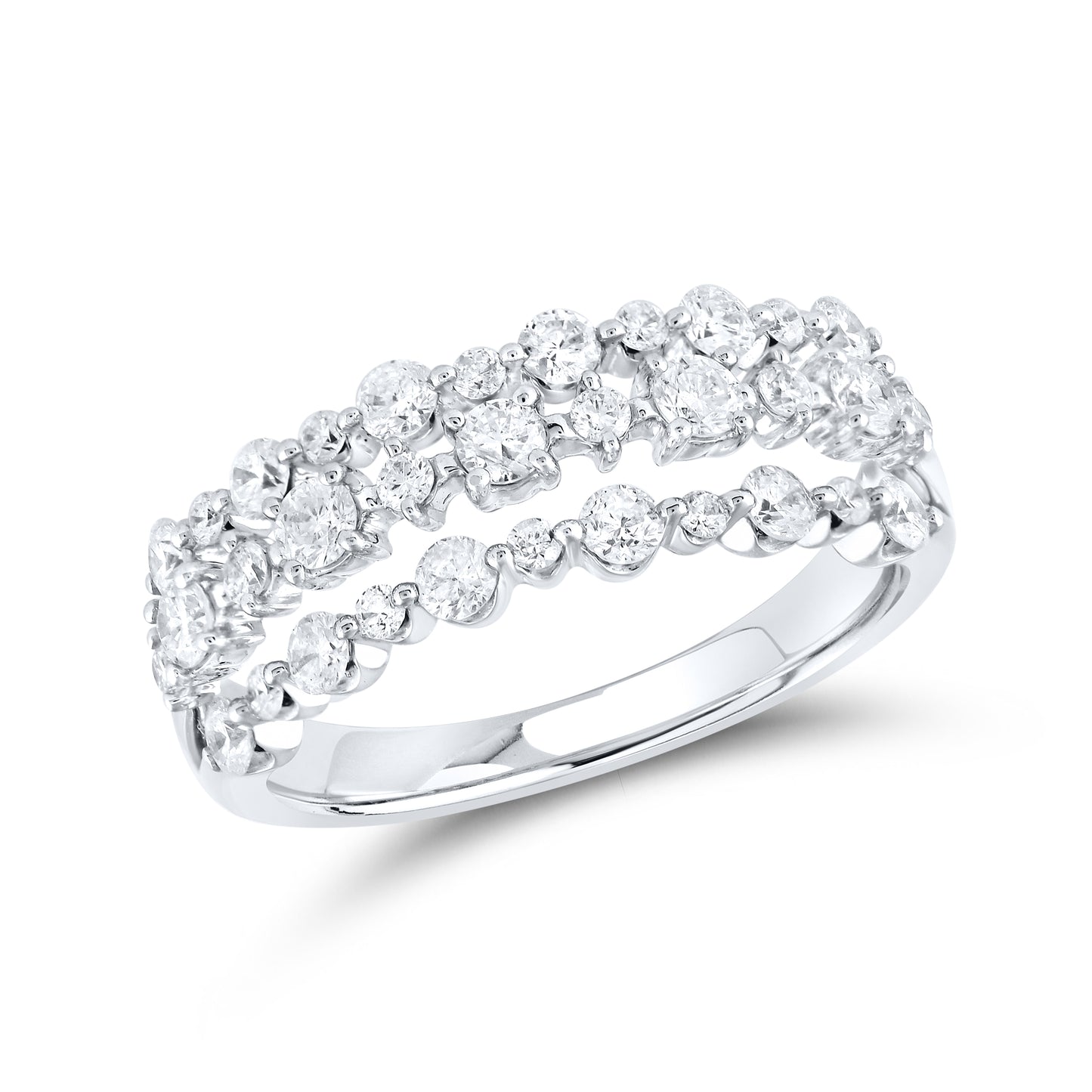 14kt White Gold 1 CTW Natural Diamond Band