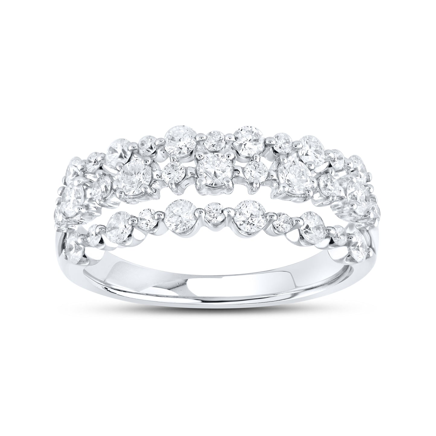14kt White Gold 1 CTW Natural Diamond Band