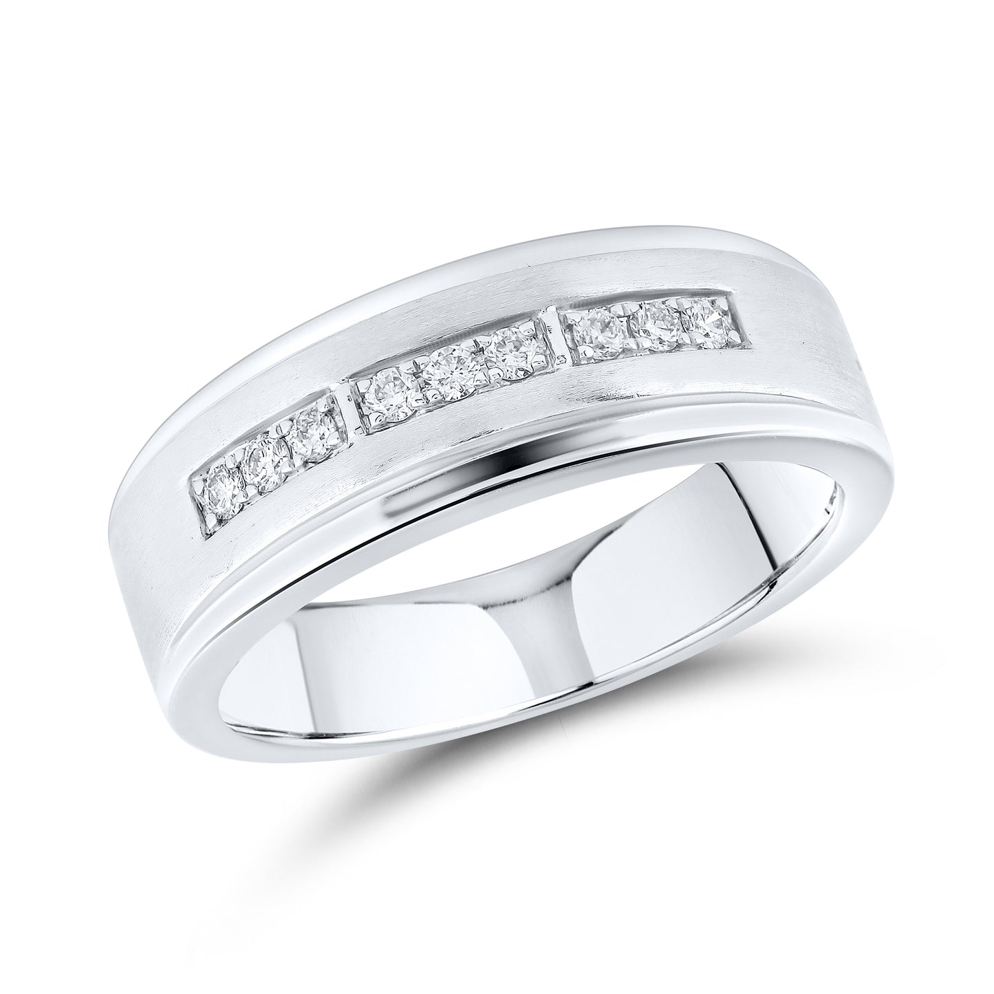 10kt White Gold 0.20 CTW Men’s Diamond Ring