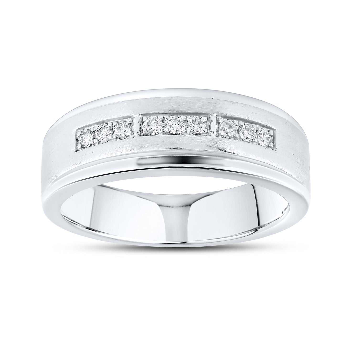 10kt White Gold 0.20 CTW Men’s Diamond Ring