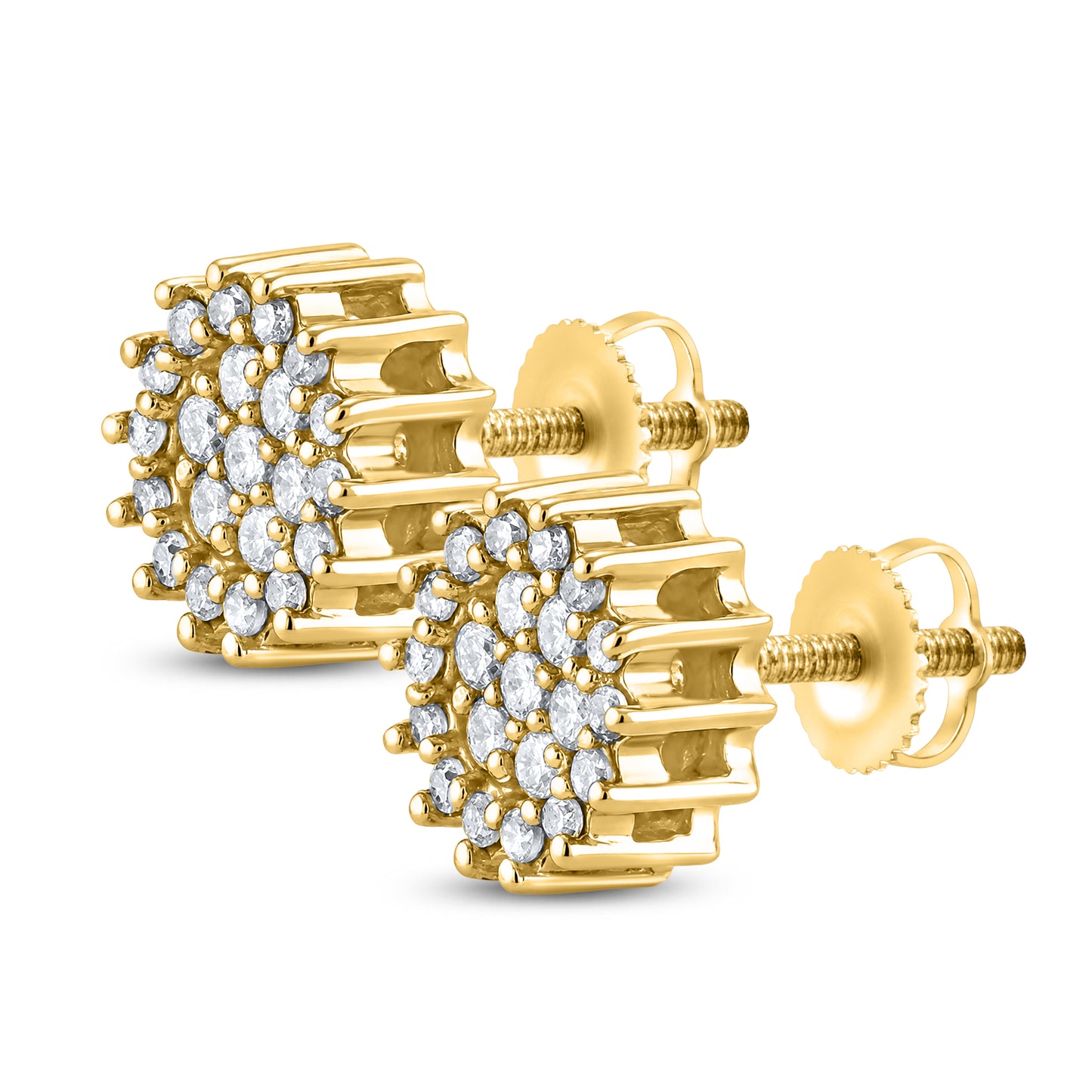 10kt Yellow Gold 0.48 CTW Natural Diamond Earrings