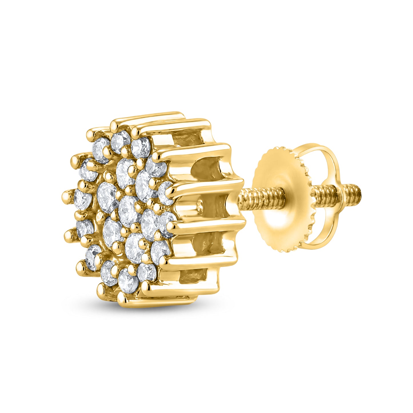 10kt Yellow Gold 0.48 CTW Natural Diamond Earrings
