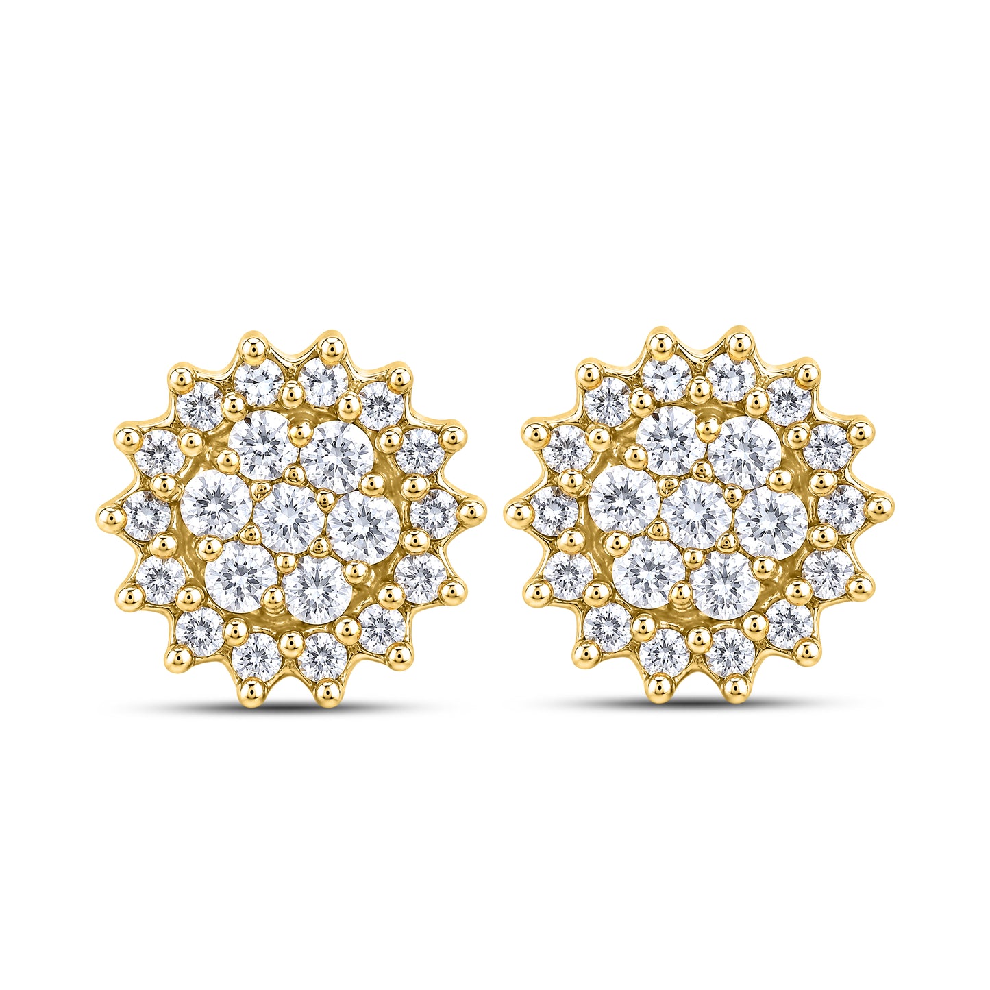 10kt Yellow Gold 0.48 CTW Natural Diamond Earrings