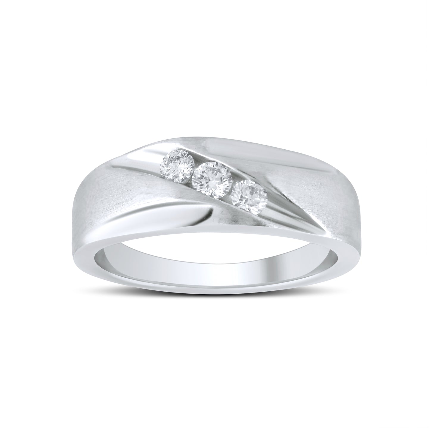 14kt White Gold 0.33 CTW Men’s Diamond Ring