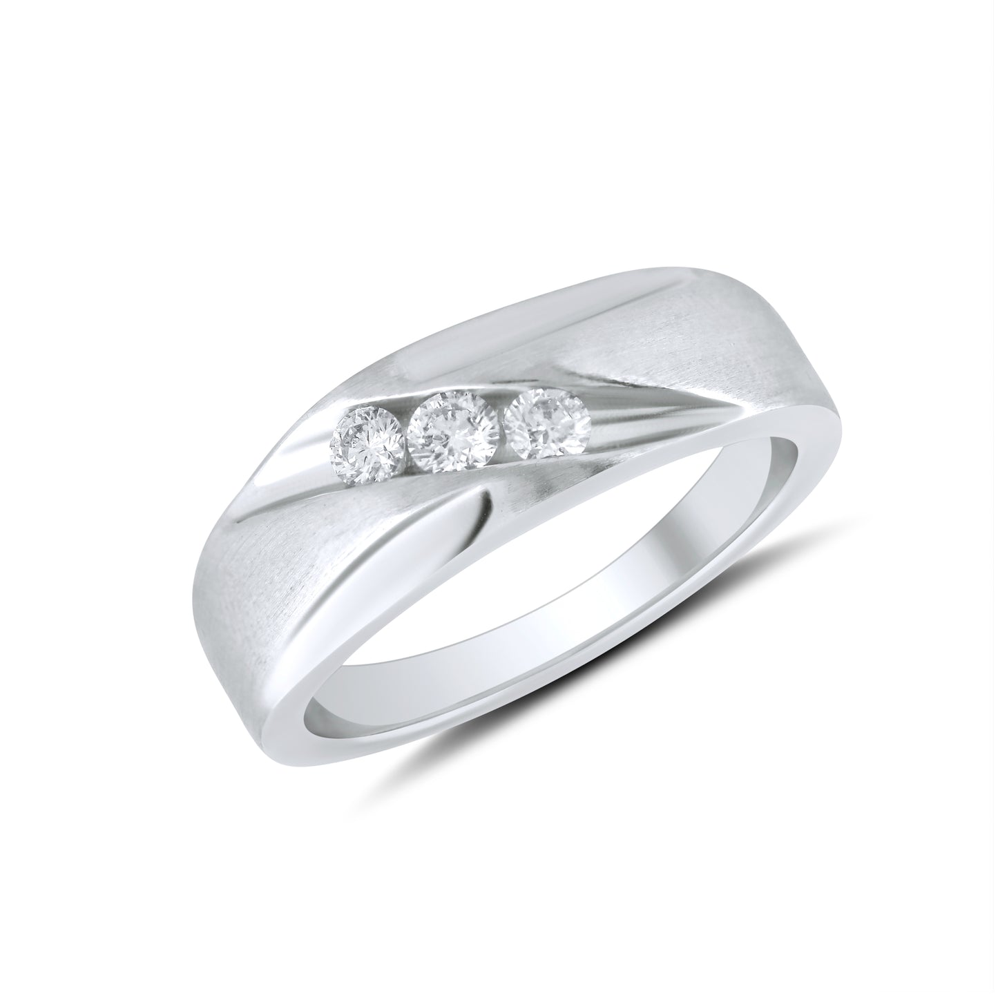 14kt White Gold 0.33 CTW Men’s Diamond Ring