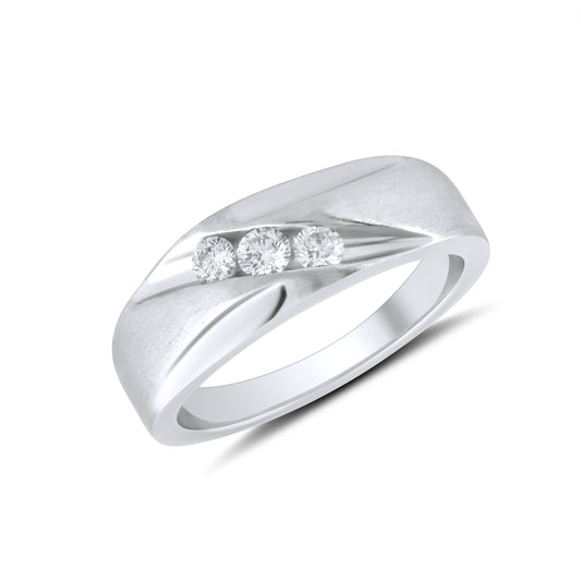 14kt White Gold 0.33 CTW Men’s Diamond Ring