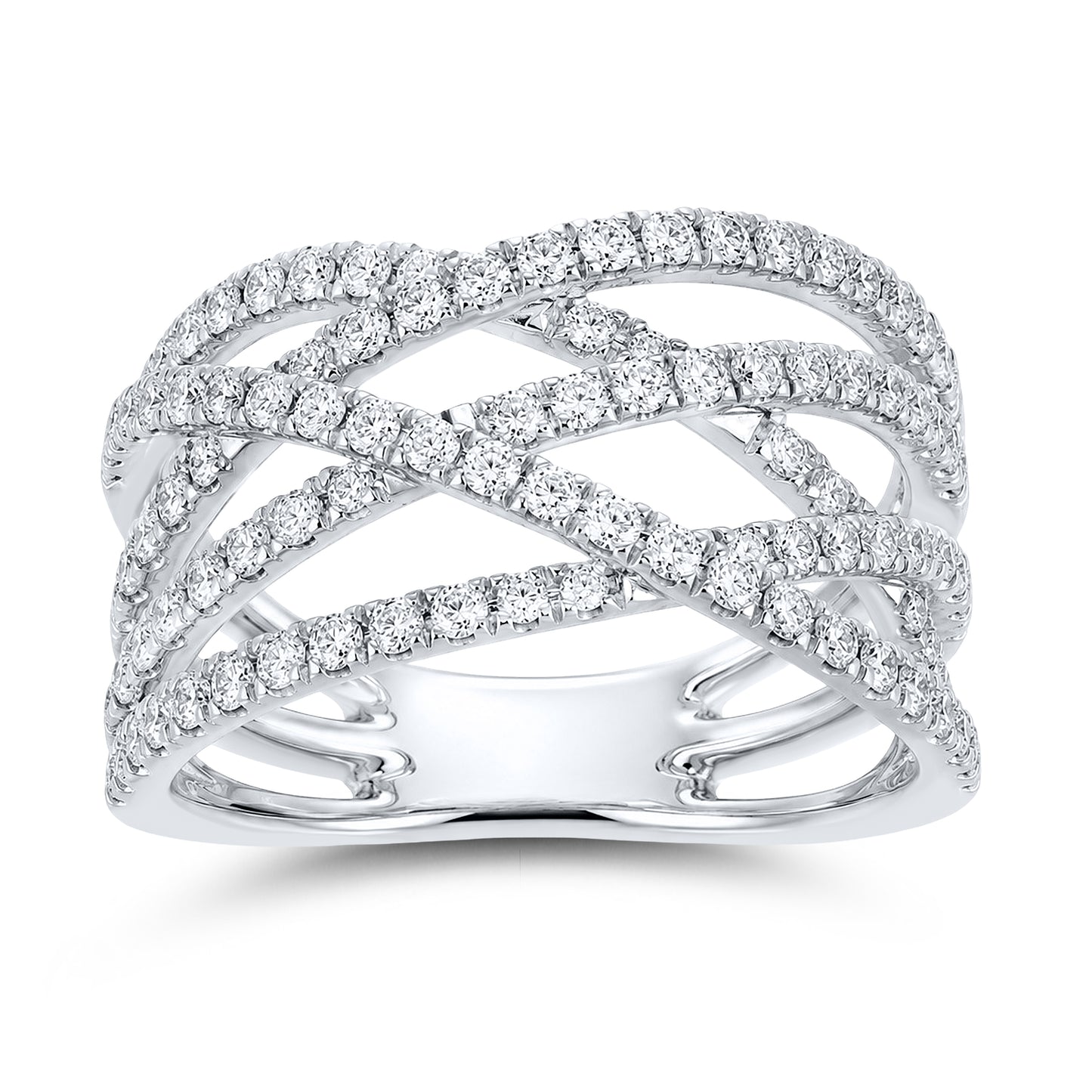 14kt white gold 1 CTW  Natural Diamond Ring