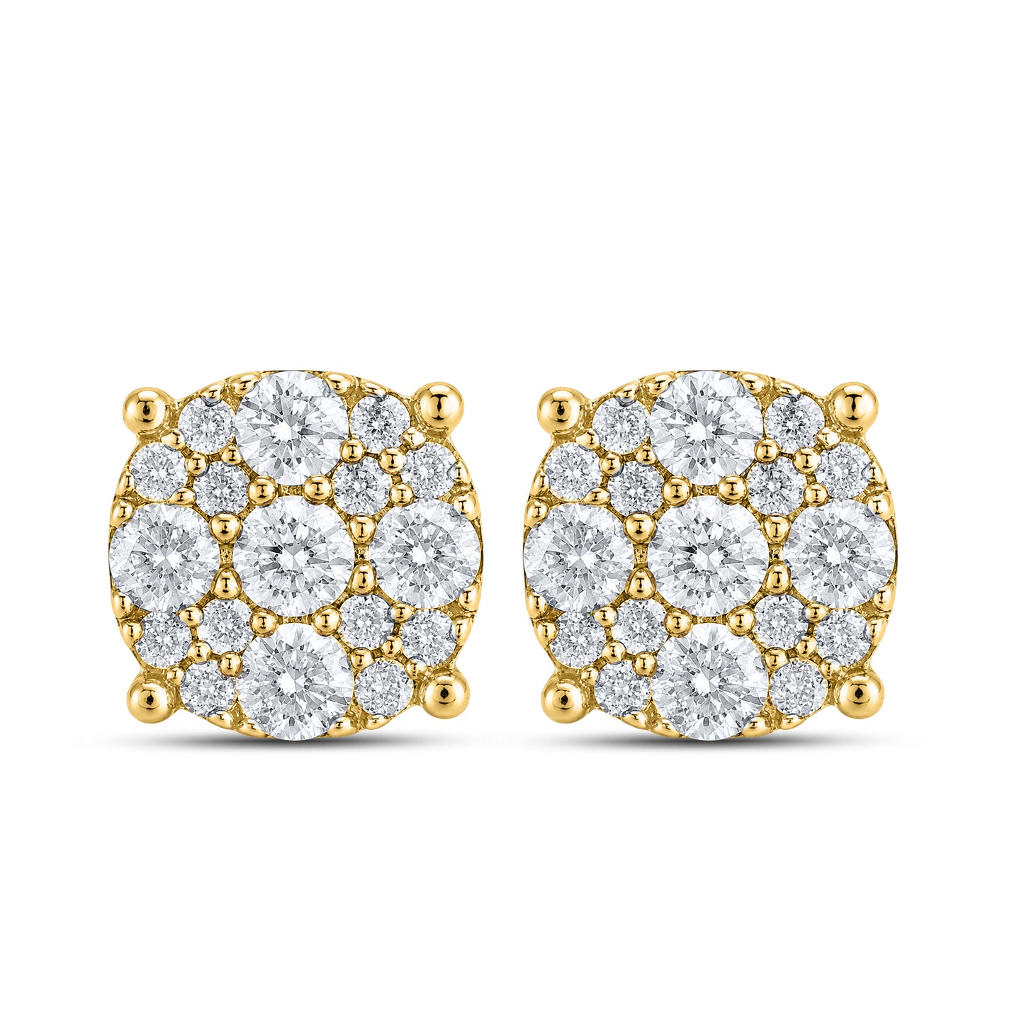 10kt Yellow Gold 0.42 CTW Natural Diamond Earrings