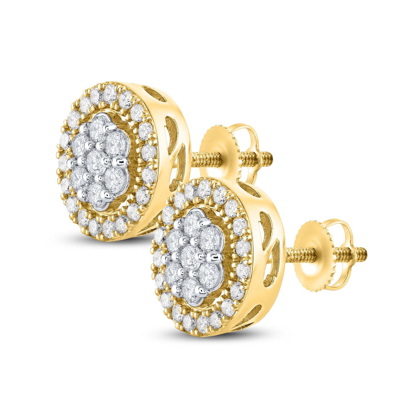 10kt Yellow Gold 0.52 CTW Natural Diamond Earrings