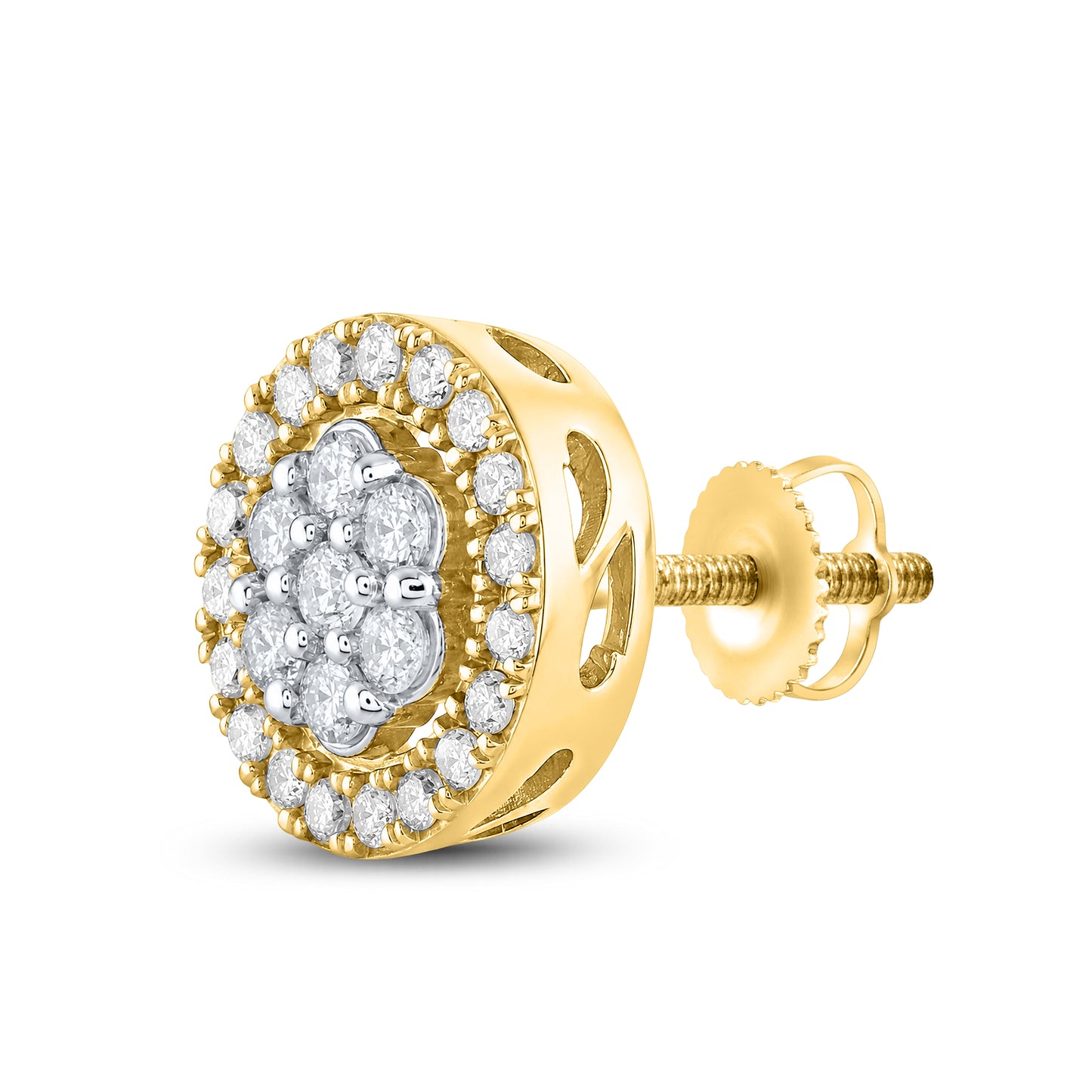 10kt Yellow Gold 0.52 CTW Natural Diamond Earrings