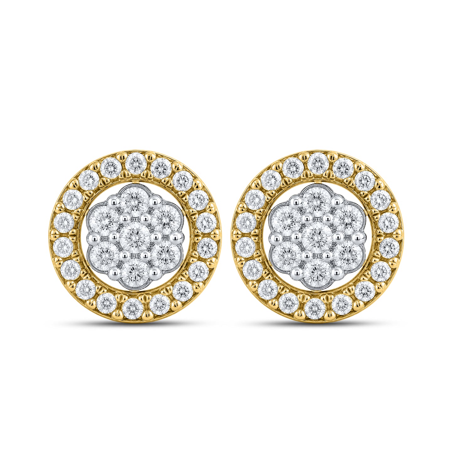 10kt Yellow Gold 0.52 CTW Natural Diamond Earrings