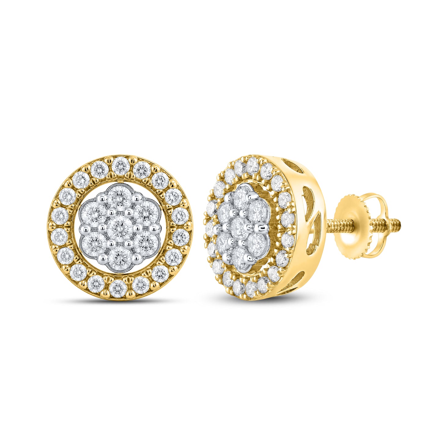 10kt Yellow Gold 0.52 CTW Natural Diamond Earrings