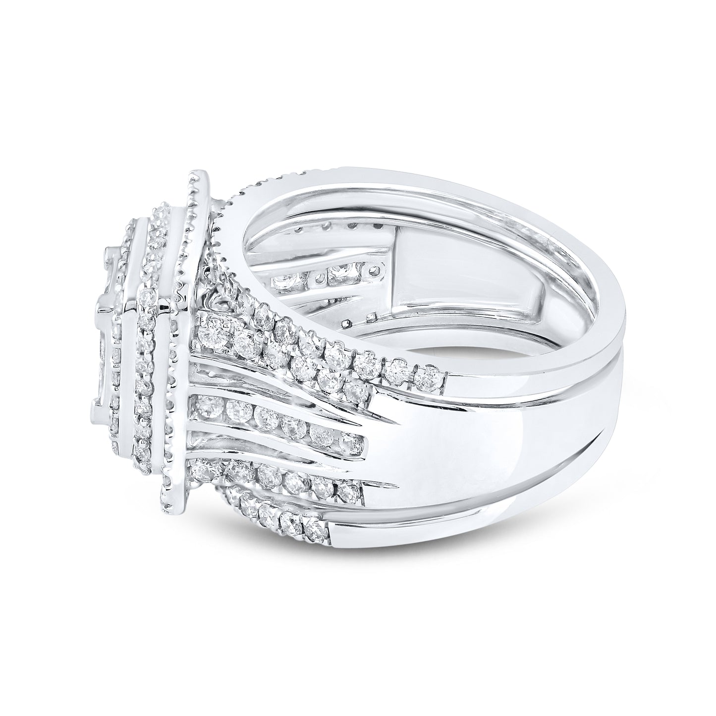 14kt White Gold 2 CTW Natural Diamond Bridal Set