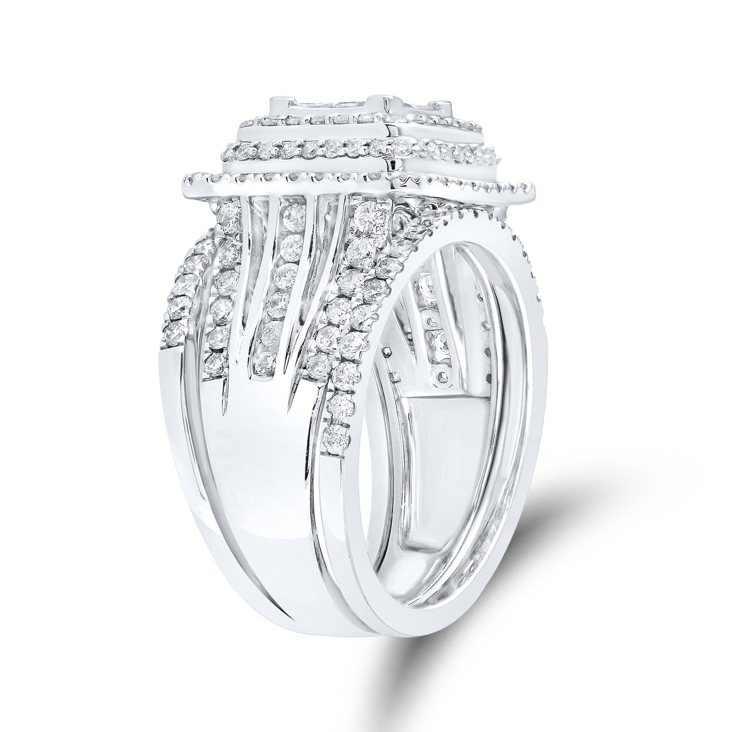 14kt White Gold 2 CTW Natural Diamond Bridal Set
