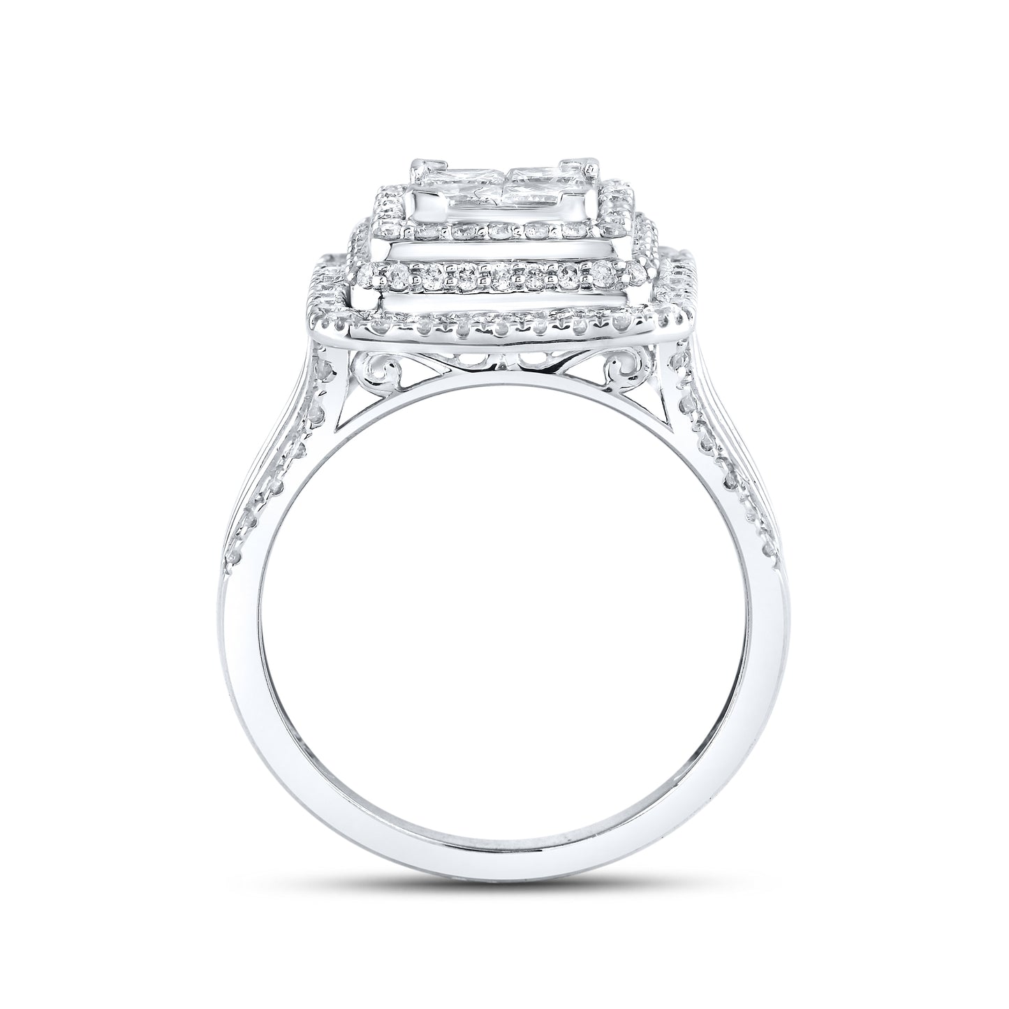 14kt White Gold 2 CTW Natural Diamond Bridal Set