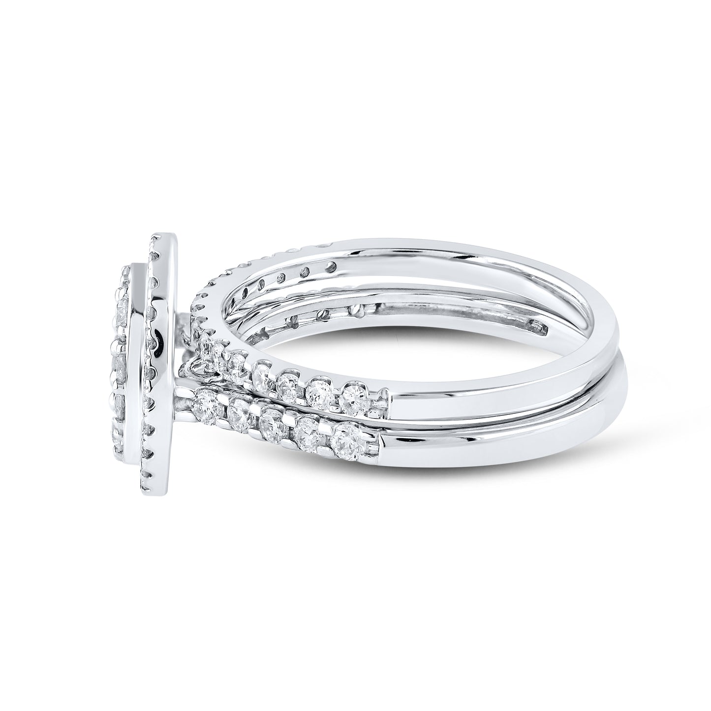 14kt White Gold 1 CTW Natural Diamond Bridal Ring