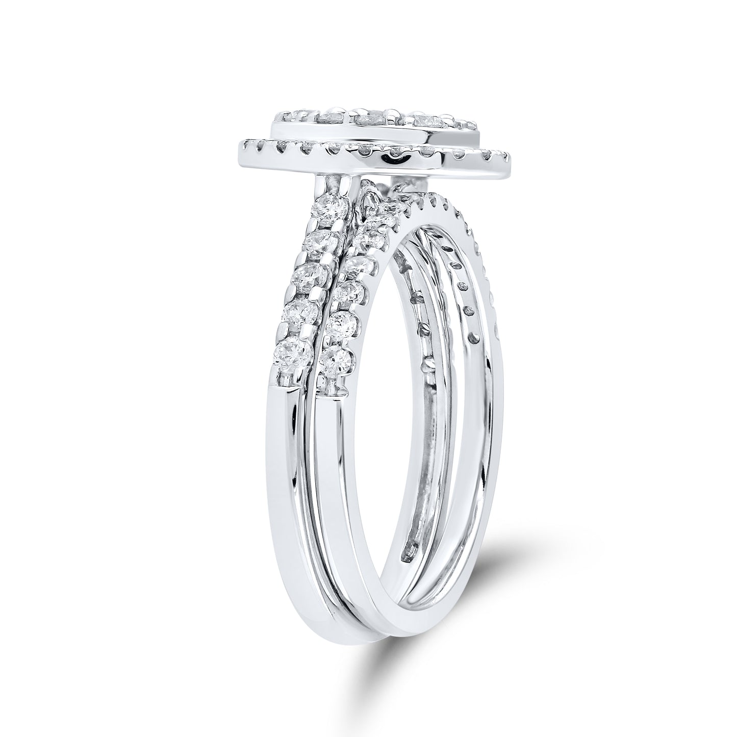 14kt White Gold 1 CTW Natural Diamond Bridal Ring