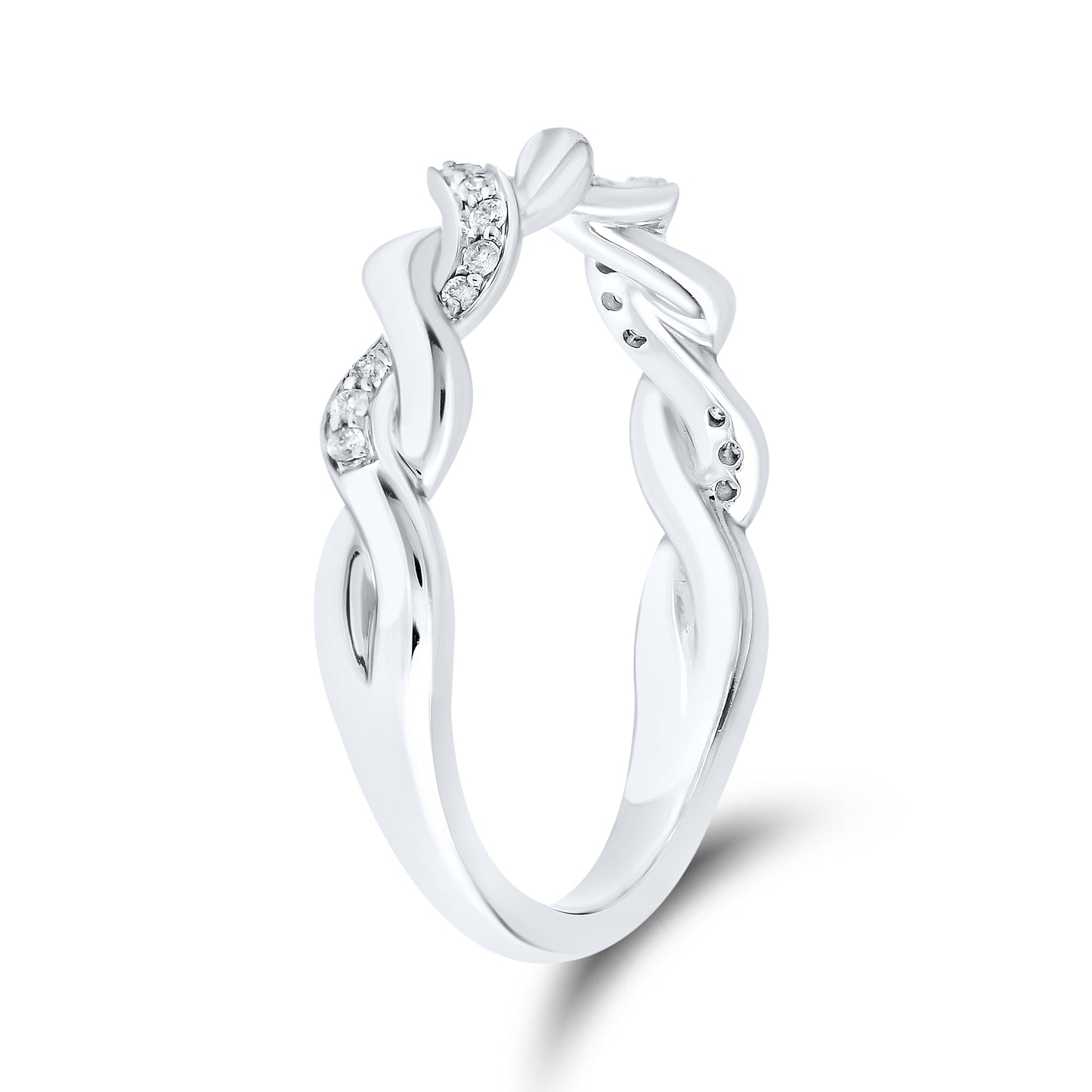 10kt White Gold 0.10 CTW Diamond Rings