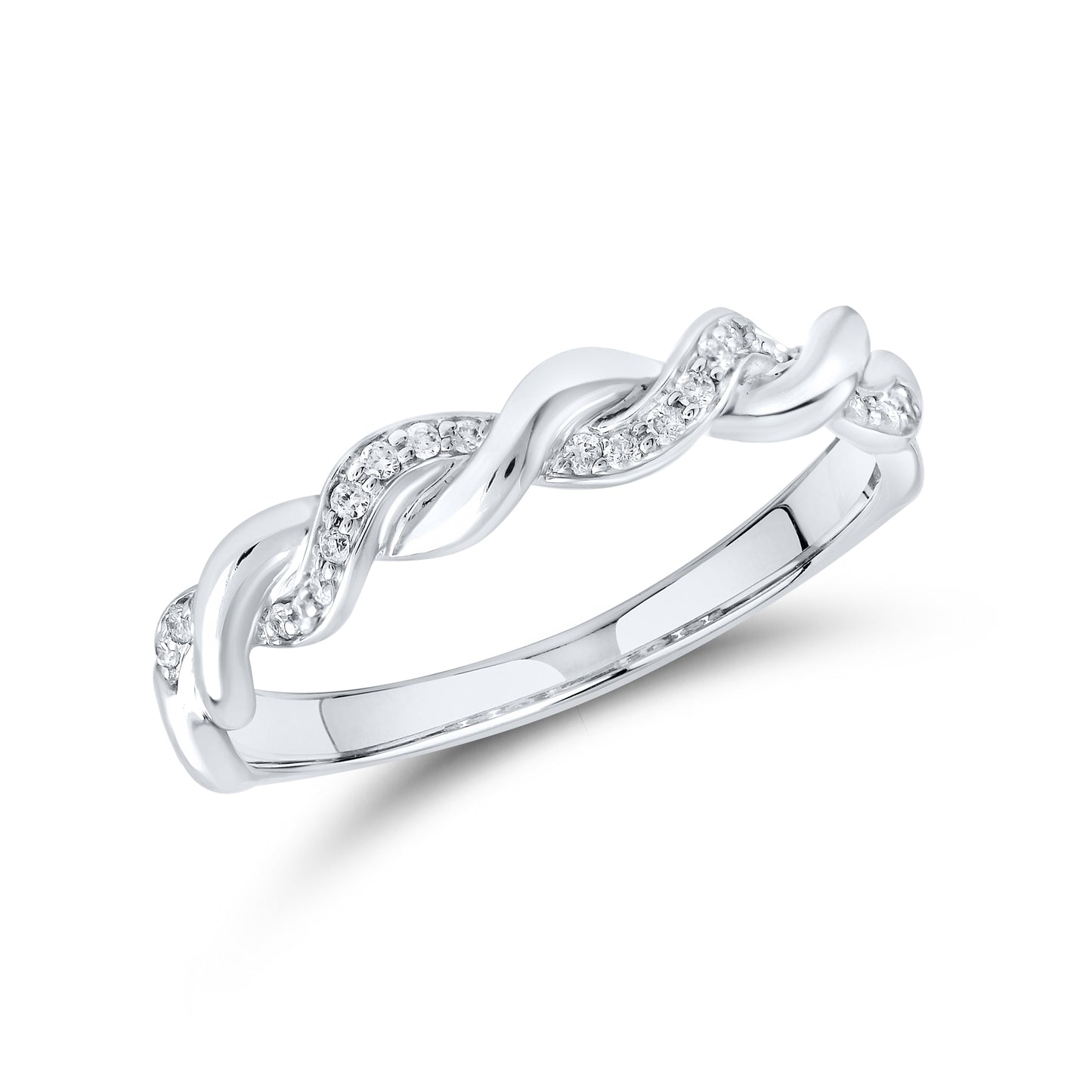 10kt White Gold 0.10 CTW Diamond Rings