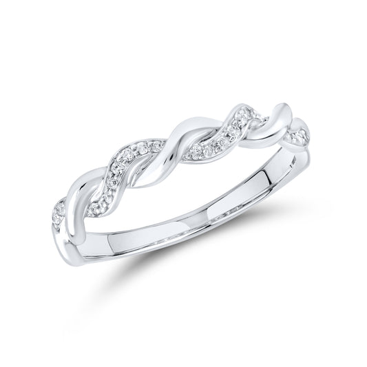 10kt White Gold 0.10 CTW Diamond Rings