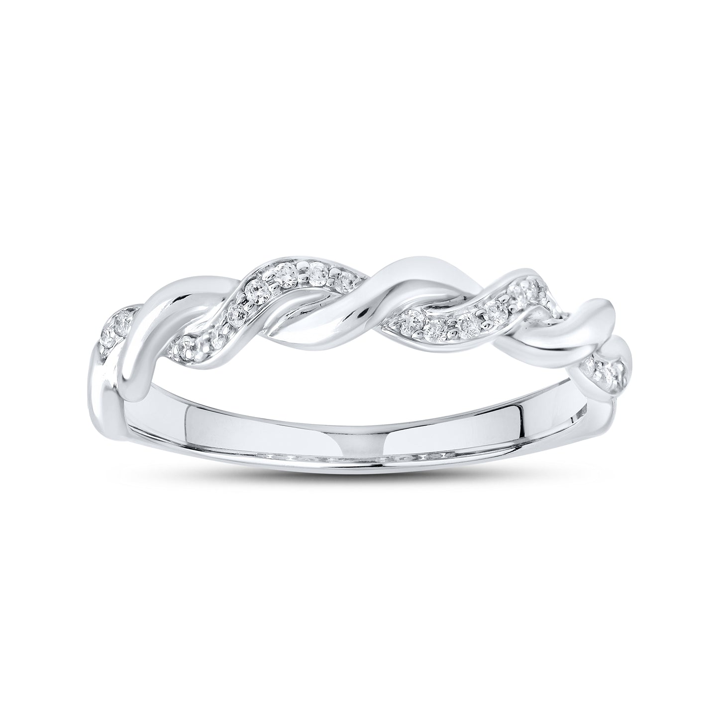 10kt White Gold 0.10 CTW Diamond Rings