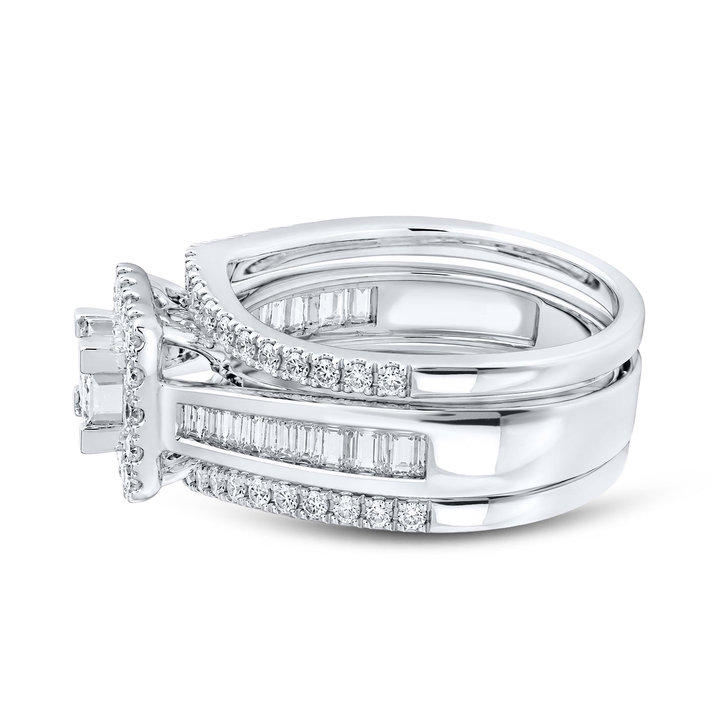 14kt White Gold 1 CTW Natural Diamond Bridal Ring