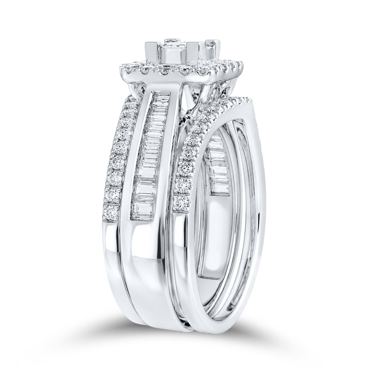 14kt White Gold 1 CTW Natural Diamond Bridal Ring