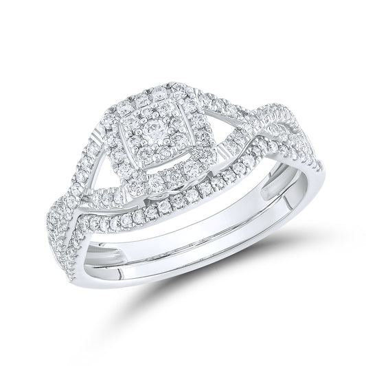 10kt White Gold 0.50 CTW Diamond Bridal Set