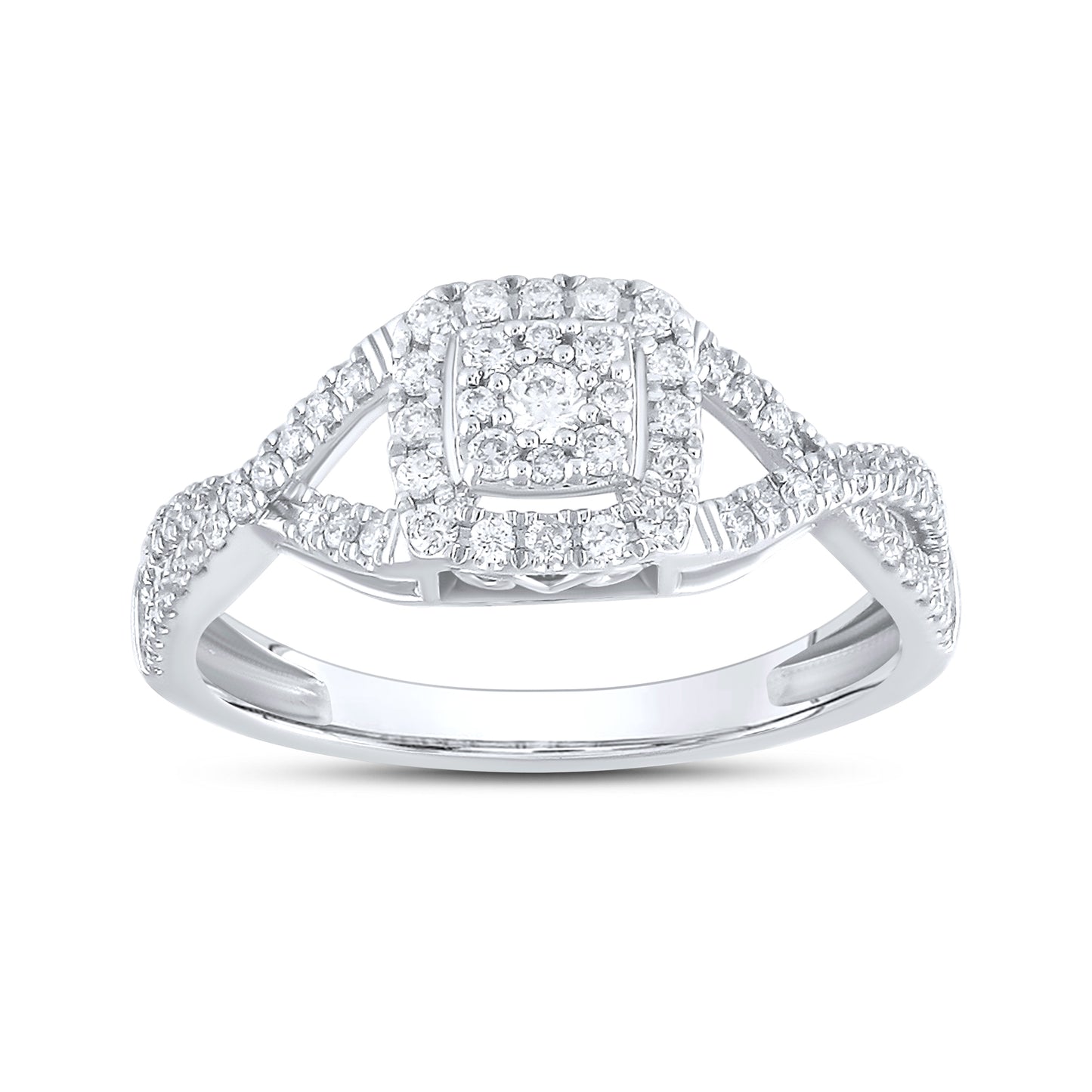 10kt White Gold 0.50 CTW Diamond Bridal Set