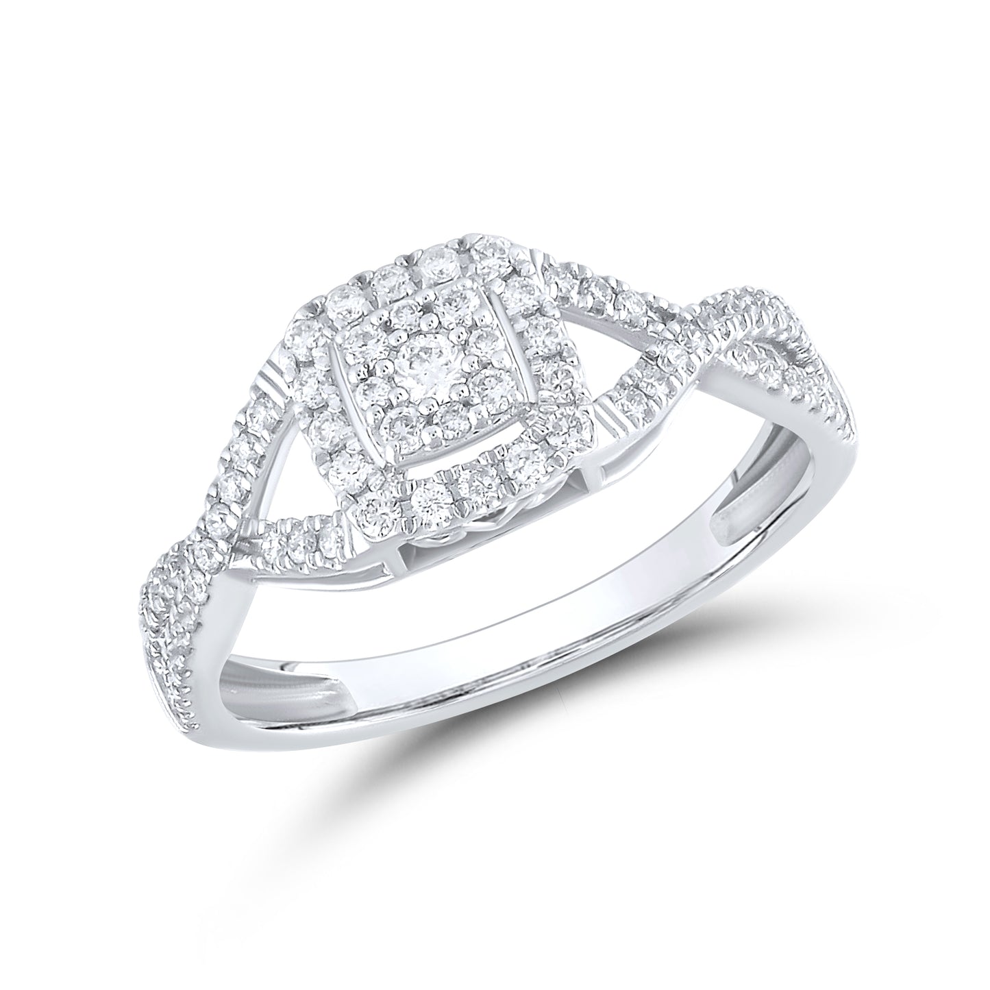 10kt White Gold 0.50 CTW Diamond Bridal Set