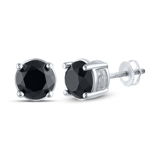 10kt White Gold 3 CTW Natural Diamond Earrings