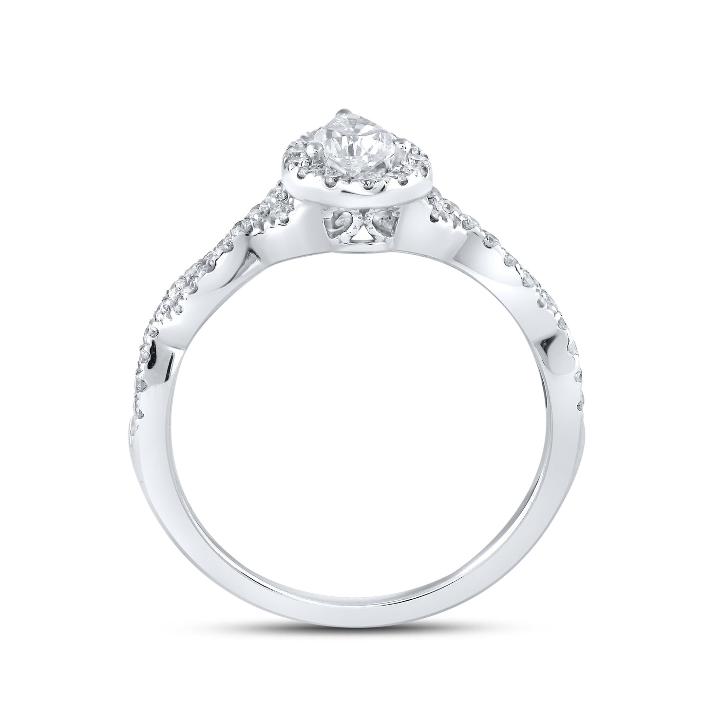 14kt White Gold 0.76 CTW Natural Diamond Bridal Ring