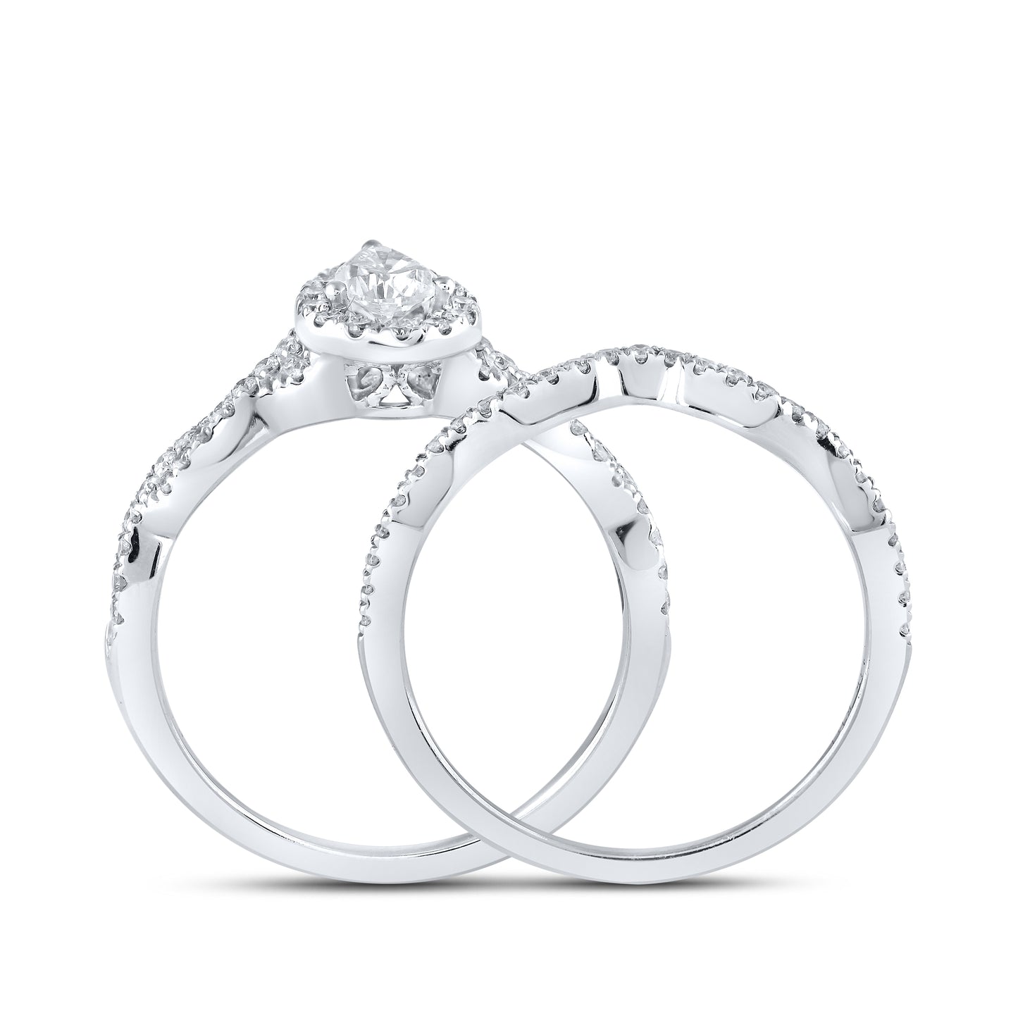 14kt White Gold 0.76 CTW Natural Diamond Bridal Ring