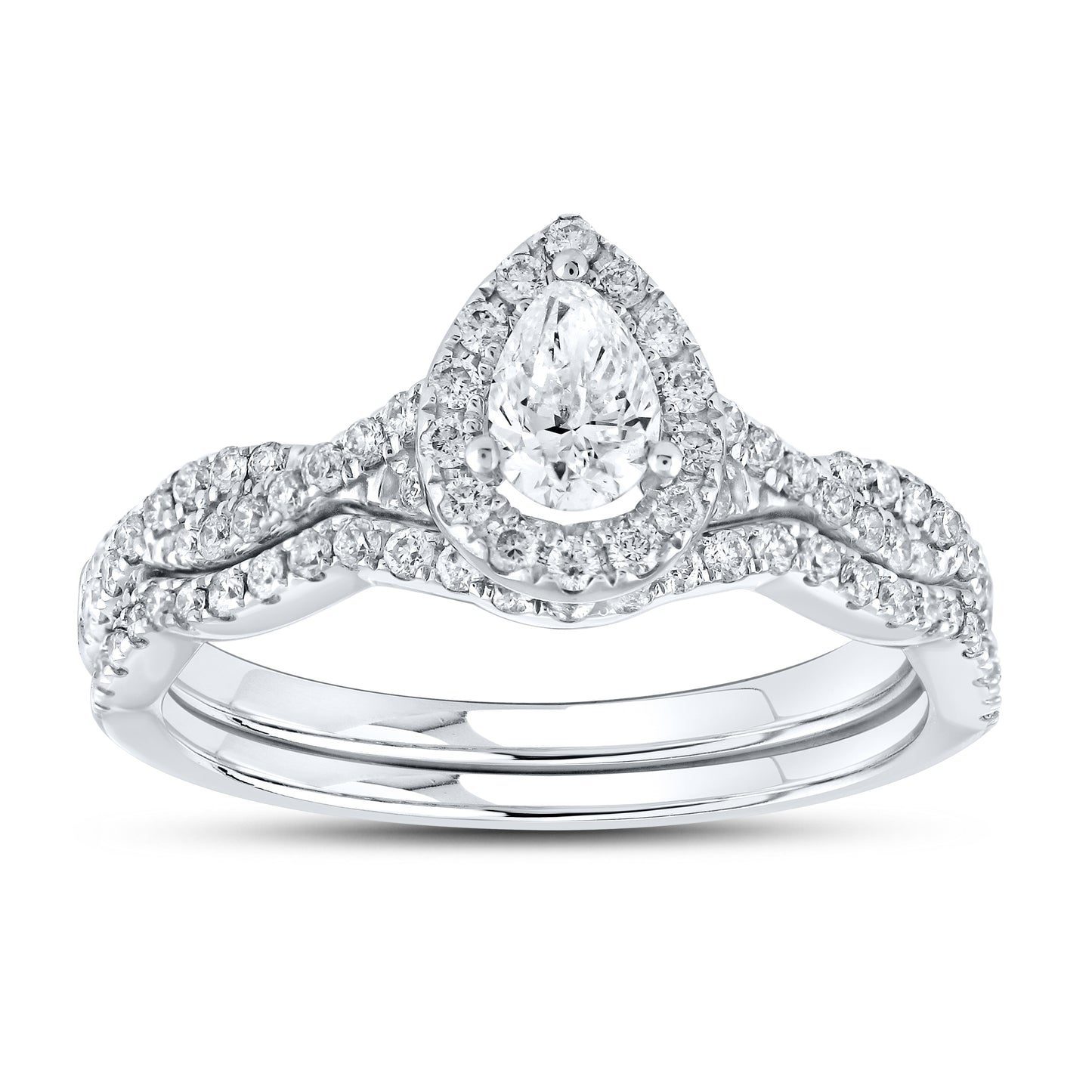 14kt White Gold 0.76 CTW Natural Diamond Bridal Ring