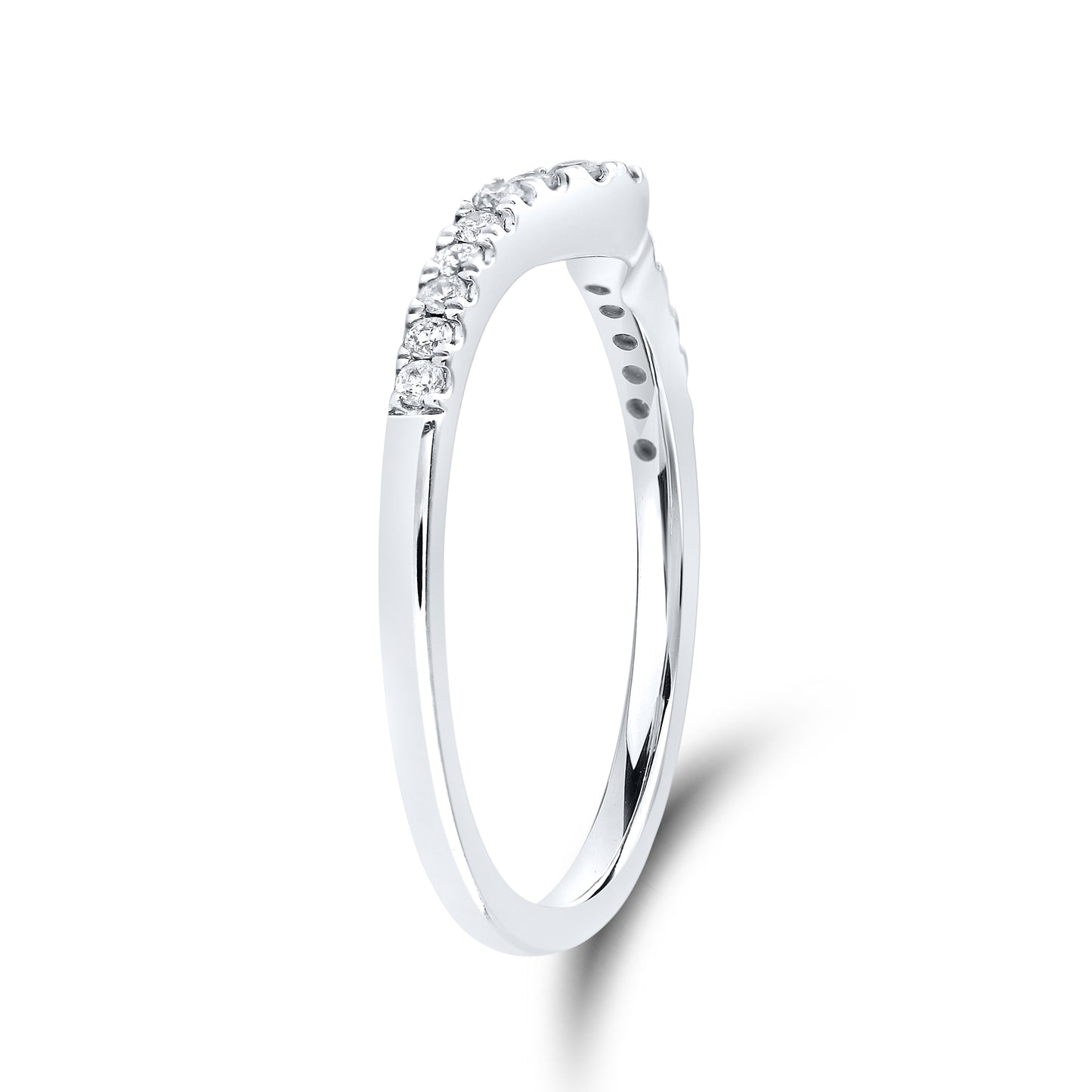 14kt White Gold 0.20 CTW Natural Diamond Band
