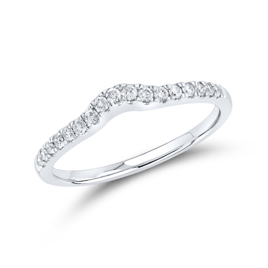 14kt White Gold 0.20 CTW Natural Diamond Band
