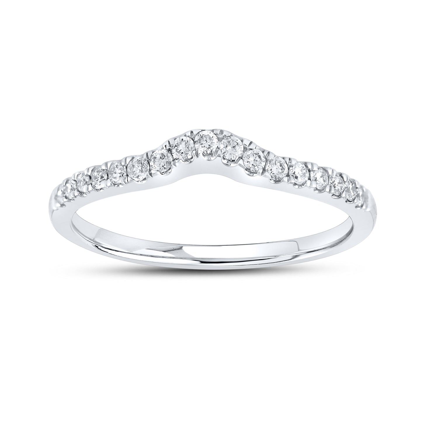 14kt White Gold 0.20 CTW Natural Diamond Band