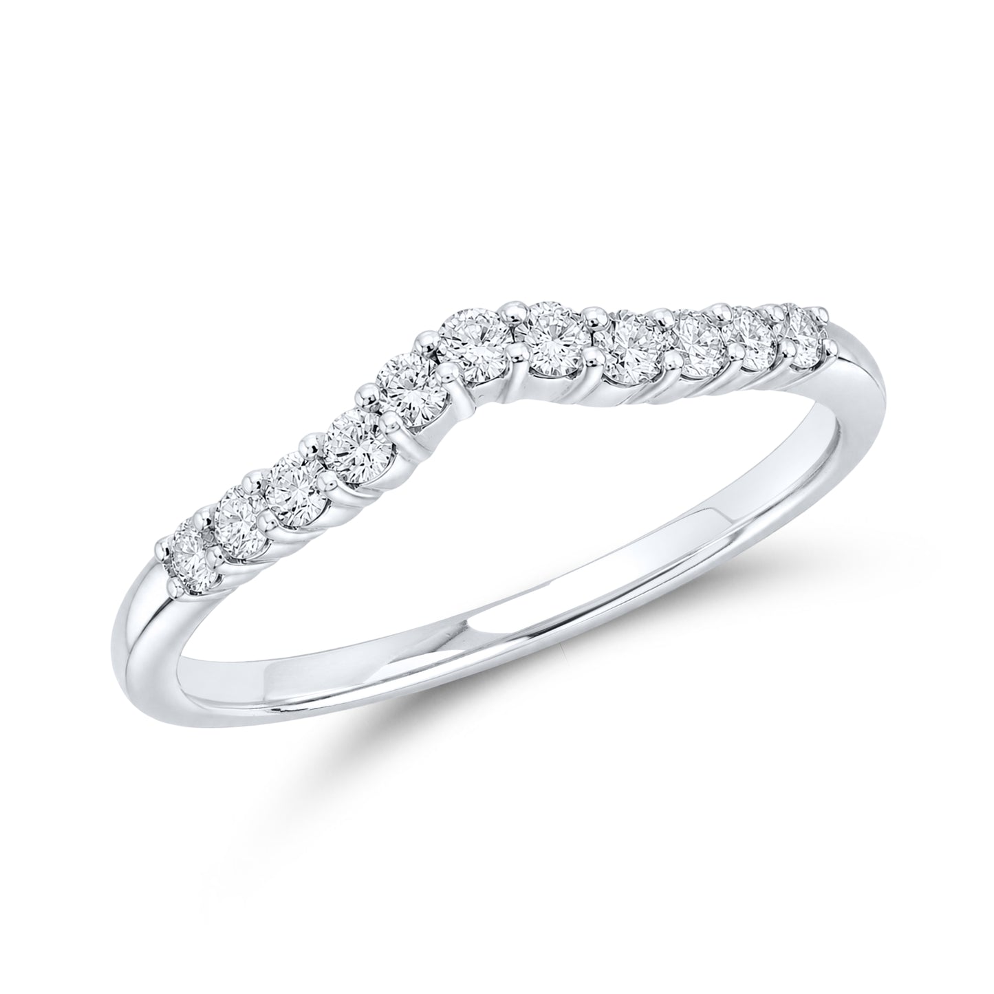 14kt White Gold 0.34 CTW Natural Diamond Band