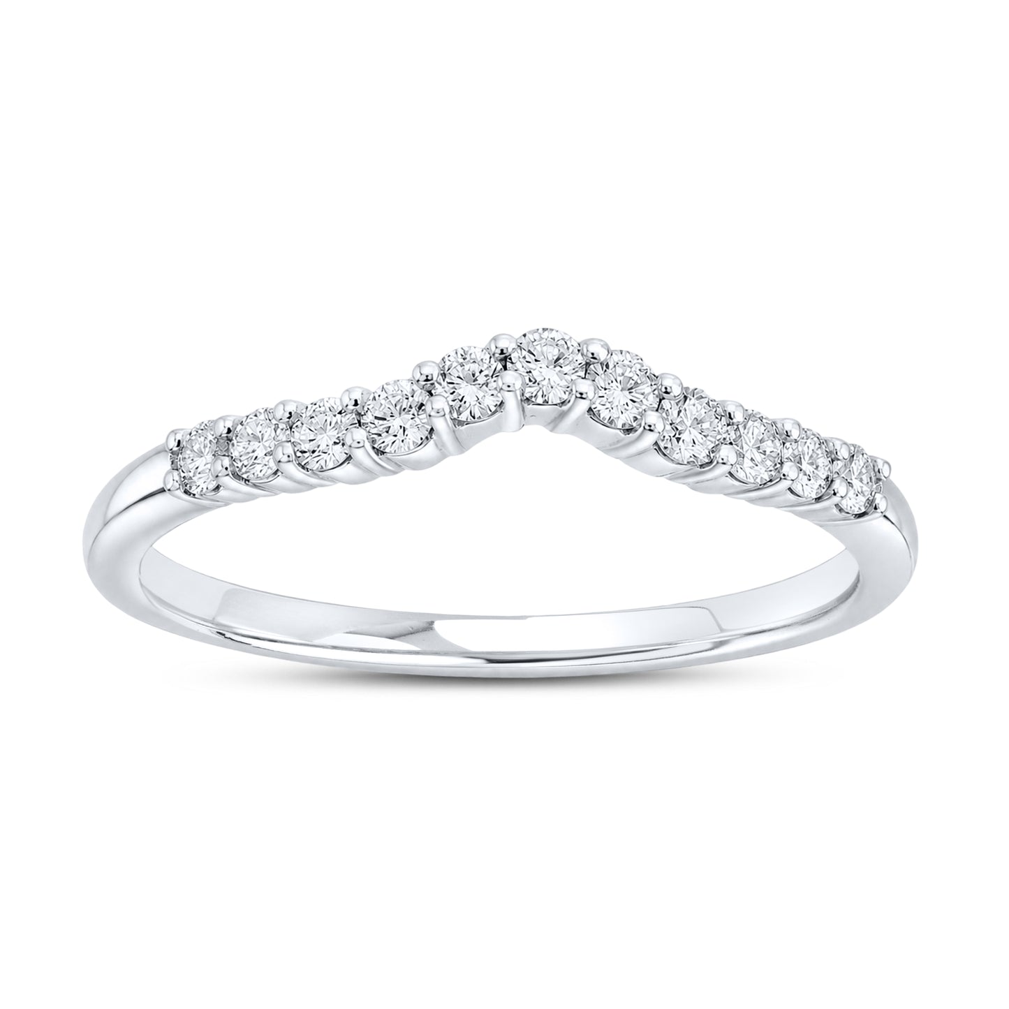 14kt White Gold 0.34 CTW Natural Diamond Band