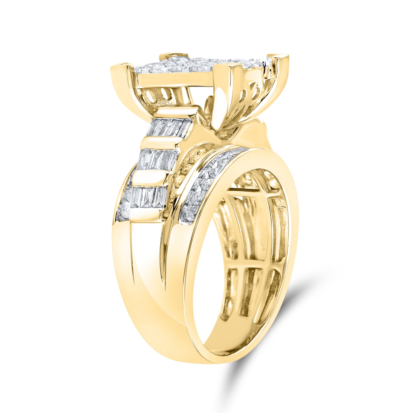 10kt Yellow Gold 1.71 CTW Natural Diamond Ring
