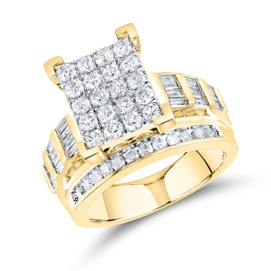 10kt Yellow Gold 1.71 CTW Natural Diamond Ring
