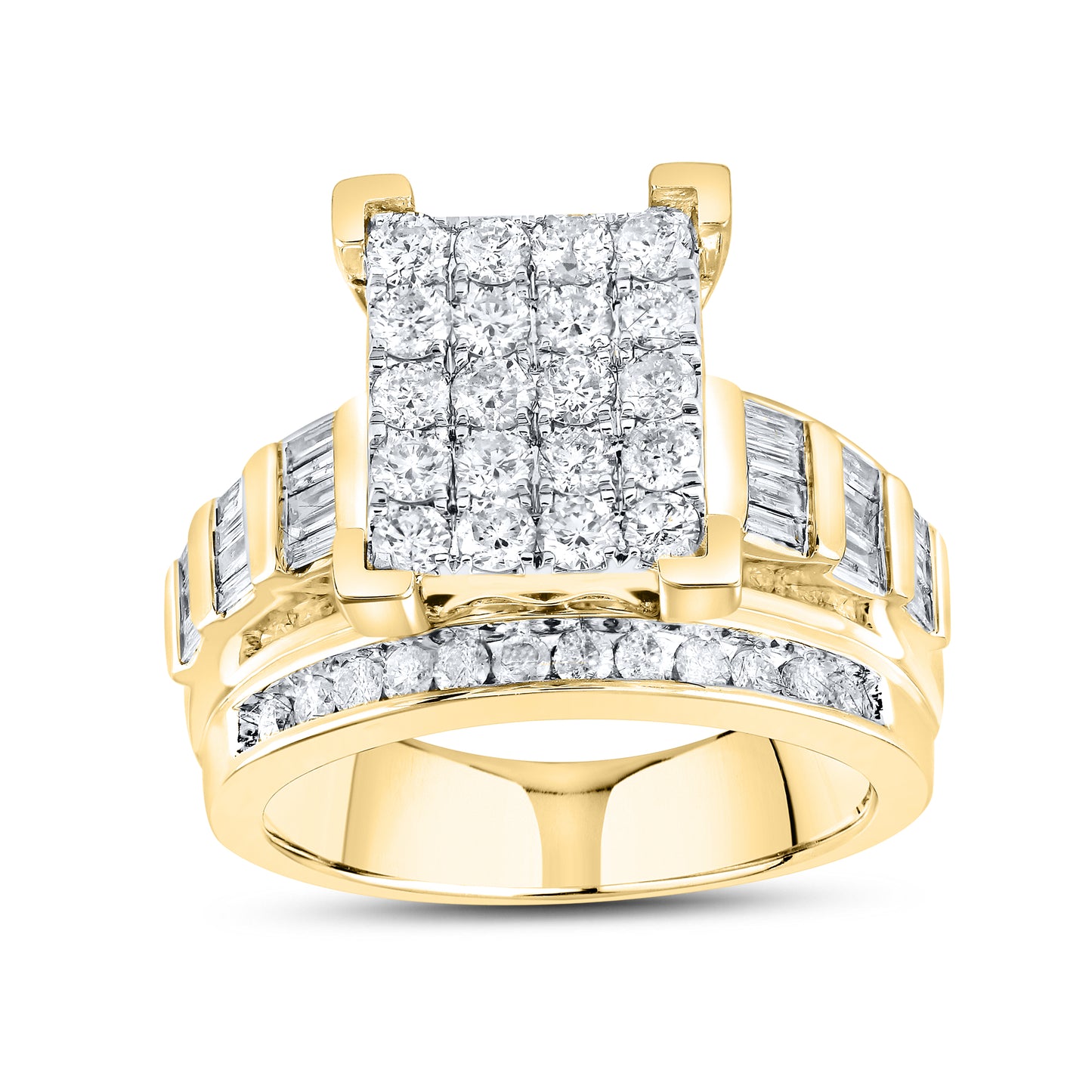 10kt Yellow Gold 1.71 CTW Natural Diamond Ring