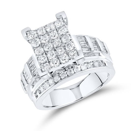 10kt White Gold 1.70 CTW Natural Diamond Ring