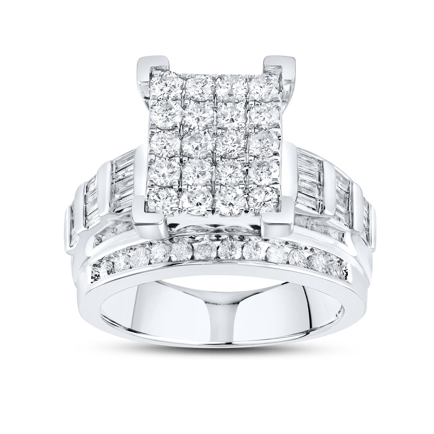 10kt White Gold 1.70 CTW Natural Diamond Ring