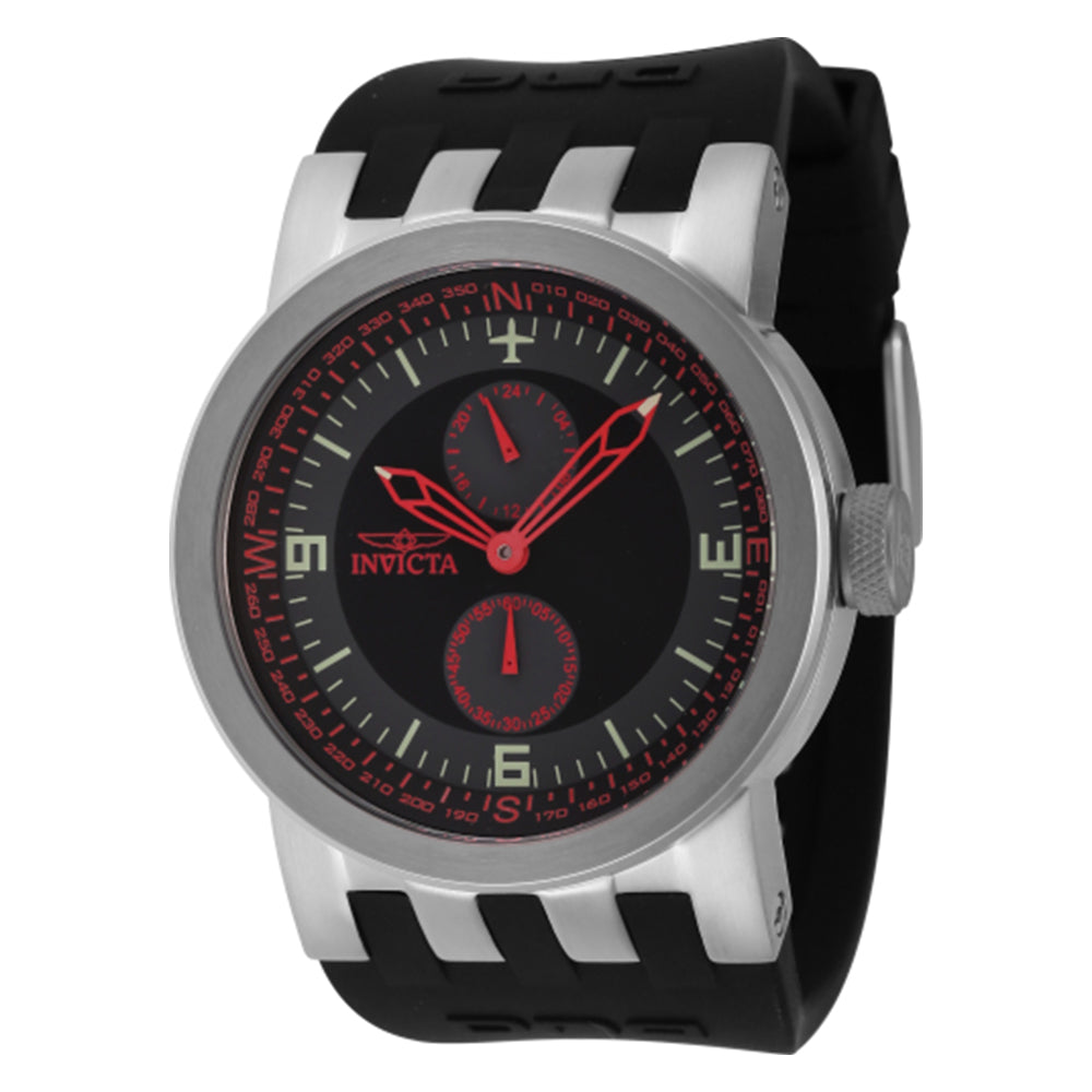 Invicta Men's 44224 DNA Quartz Multifunction Black, Grey, Red Dial Watch