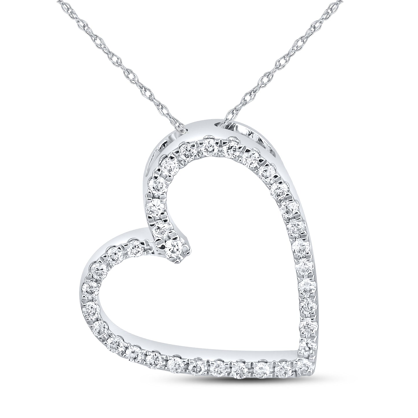 14kt White Gold 1/10 CTW Diamond Pendant